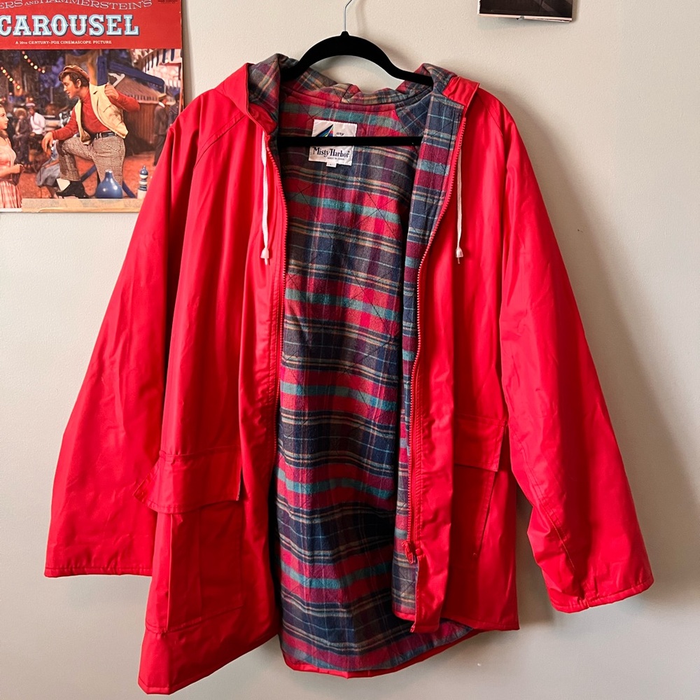 thick flannel rain jacket from Misty Harbor